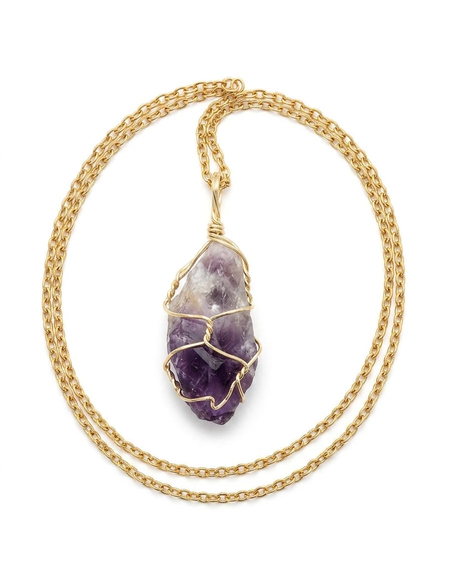 Collar Amatista en Bruto