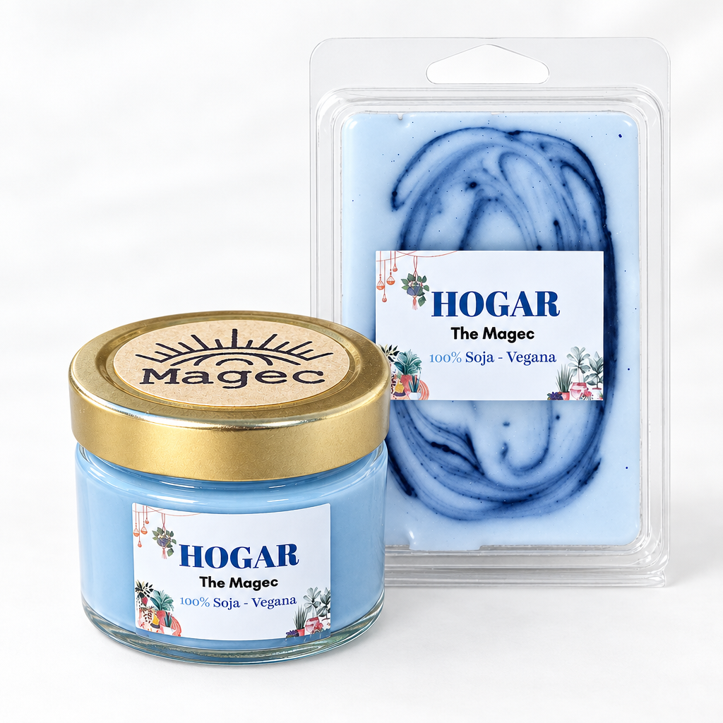 Pack Hogar de The Magec: mini vela y wax melts en tableta