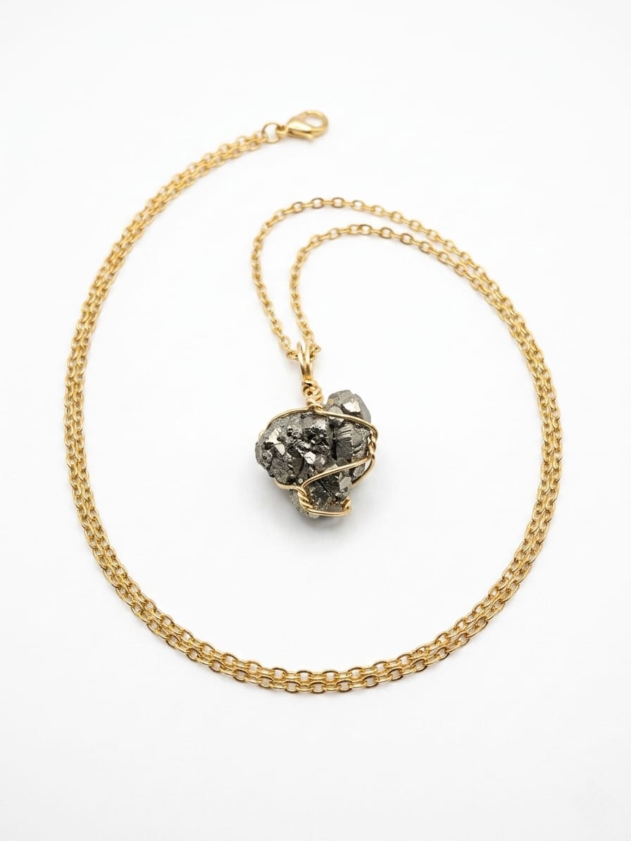 Collar Pirita en Bruto