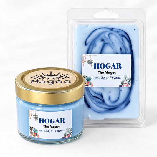 Pack Hogar de The Magec: mini vela y wax melts en tableta