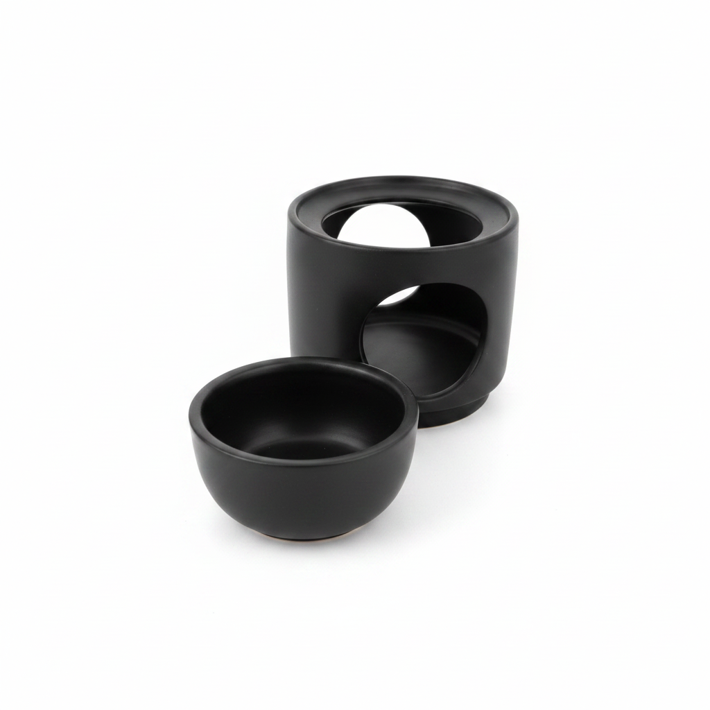 Quemador Noir Negro de cerámica mate - cuenco separado