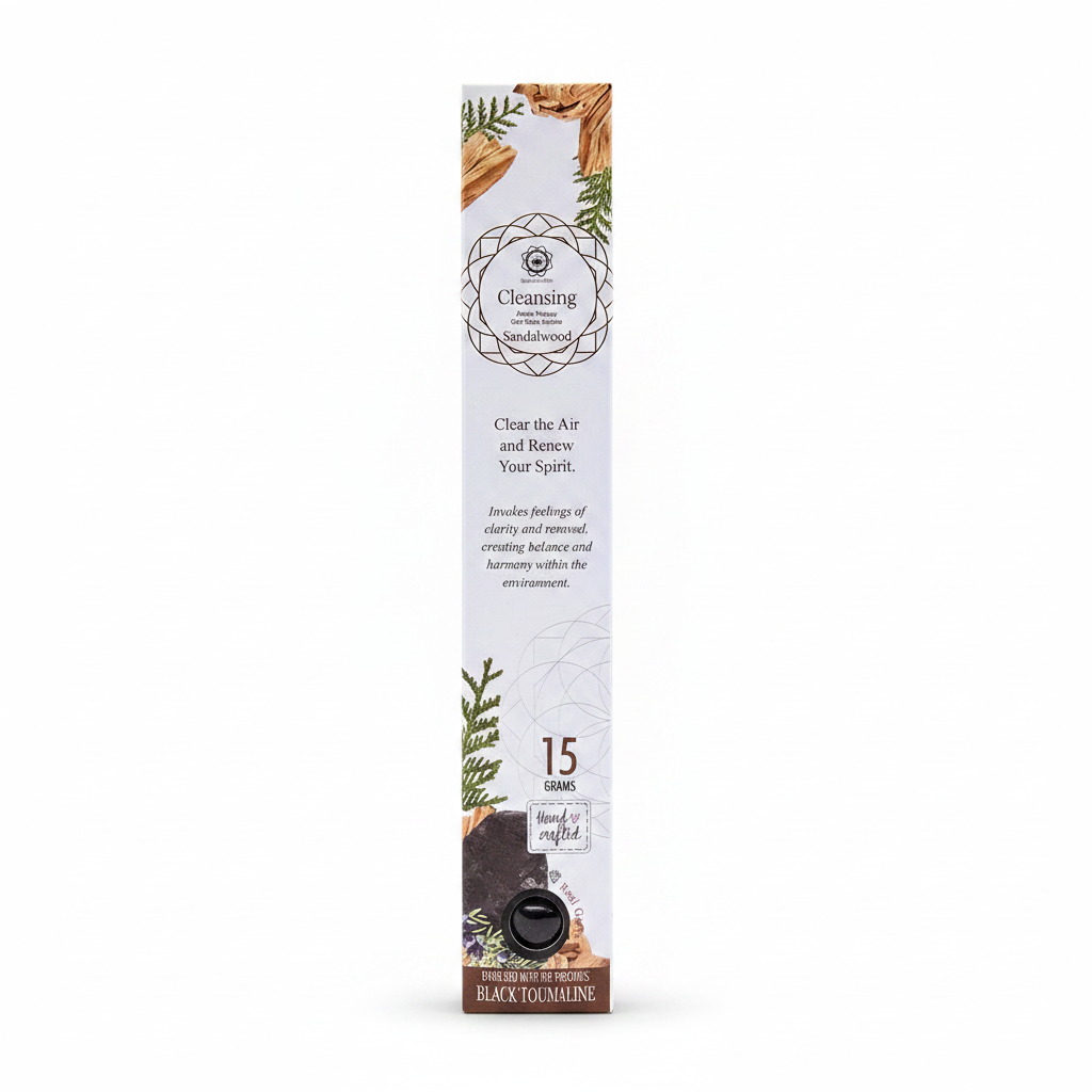 Incienso Cleansing Sándalo con Turmalina Negra 15g