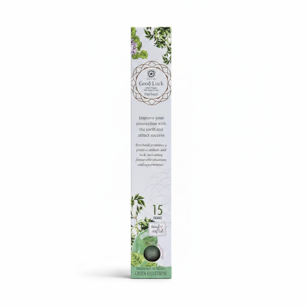 Incienso Good Luck Patchouli con Aventurina Verde 15g