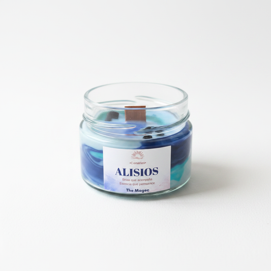 Alisios vela mini — vista frontal con etiqueta