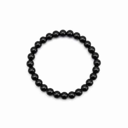 Pulsera Turmalina Negra 6mm