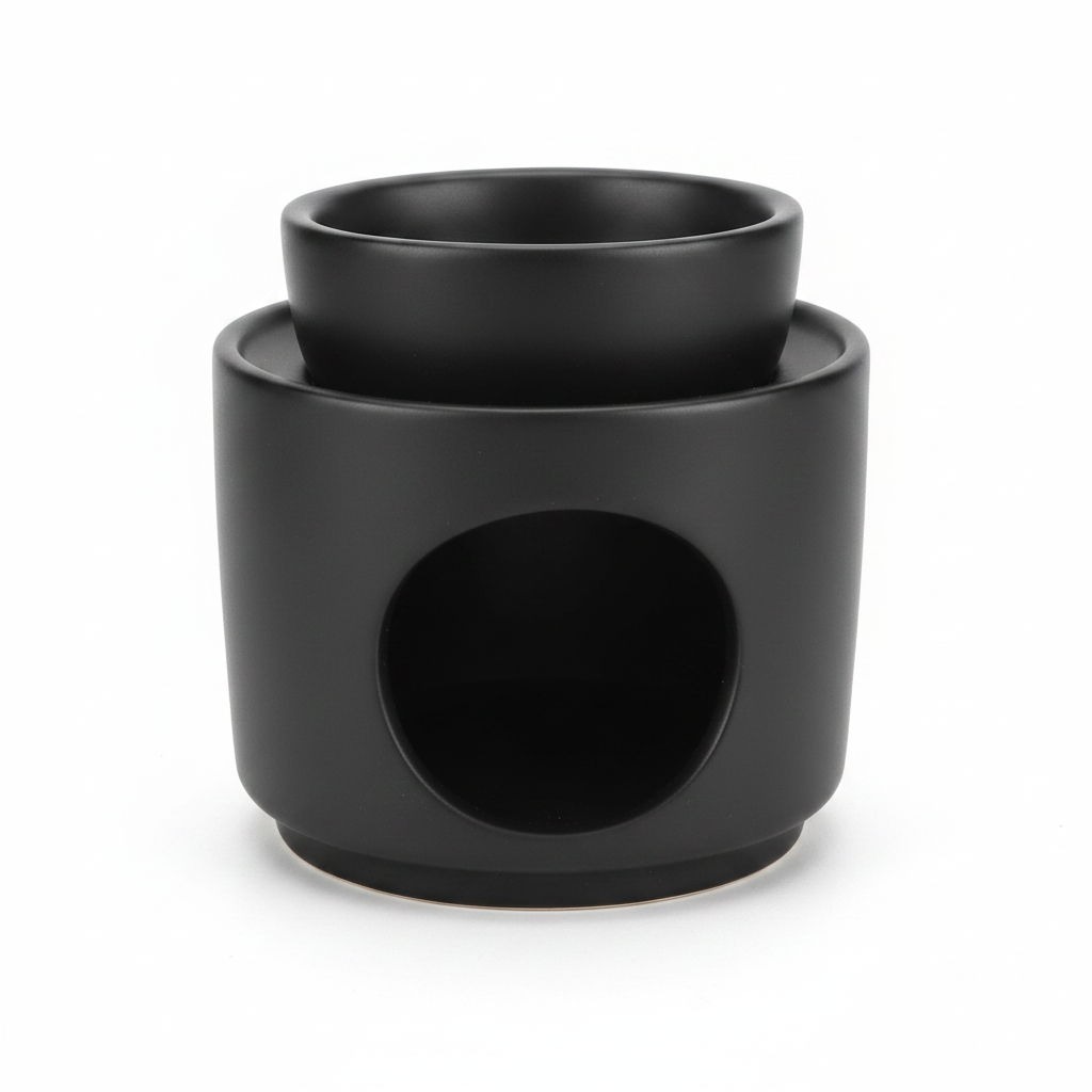 Quemador Noir Negro de cerámica mate - vista frontal