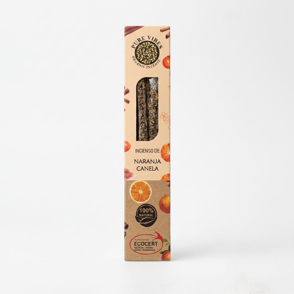Incienso de Canela y Naranja - Pure Vibes Organic Incense