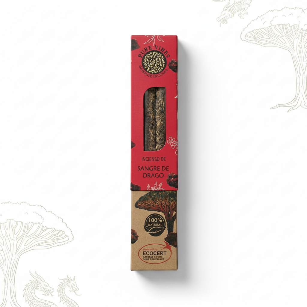 Incienso de Sangre de Drago Pure Vibes Organic Incense Ecocert