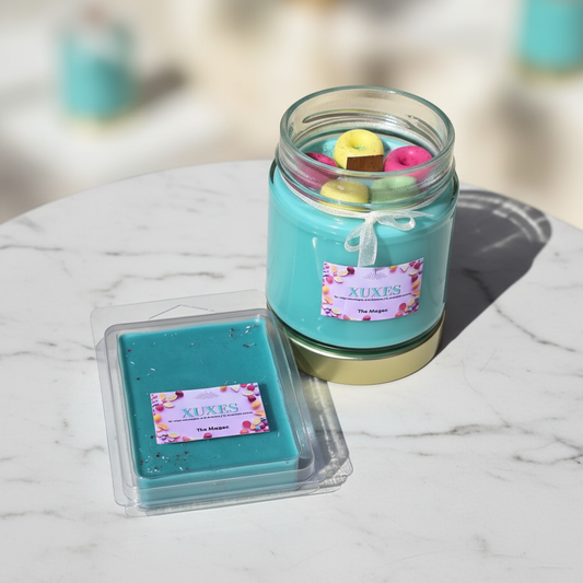 Pack Xuxes: vela artesanal y wax melts tableta TheMagec
