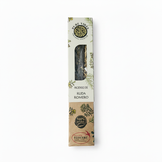 Incienso de Ruda y Romero Pure Vibes Organic Incense Ecocert