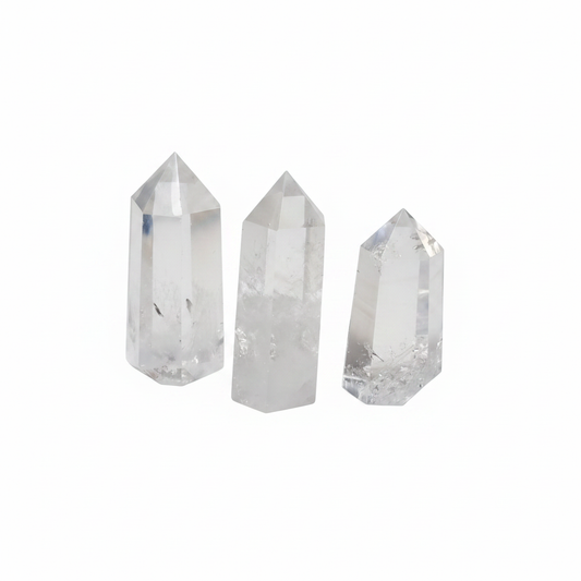 Punta de Cuarzo Cristal - fondo blanco 1:1